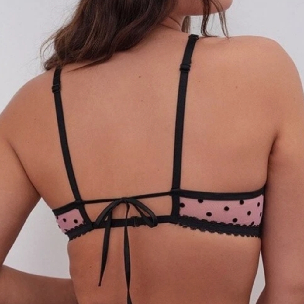NWT For Love & Lemons Zinnia High Neck Embroidered Bra. 34B - Picture 2 of 11